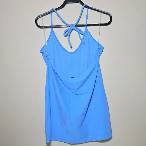 Wild Fable NWT Sky Blue Soft Halter Mini Dress - Picture 5 of 5